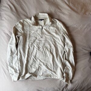 Tommy Hilfiger Cream Quarter-Zip Pullover